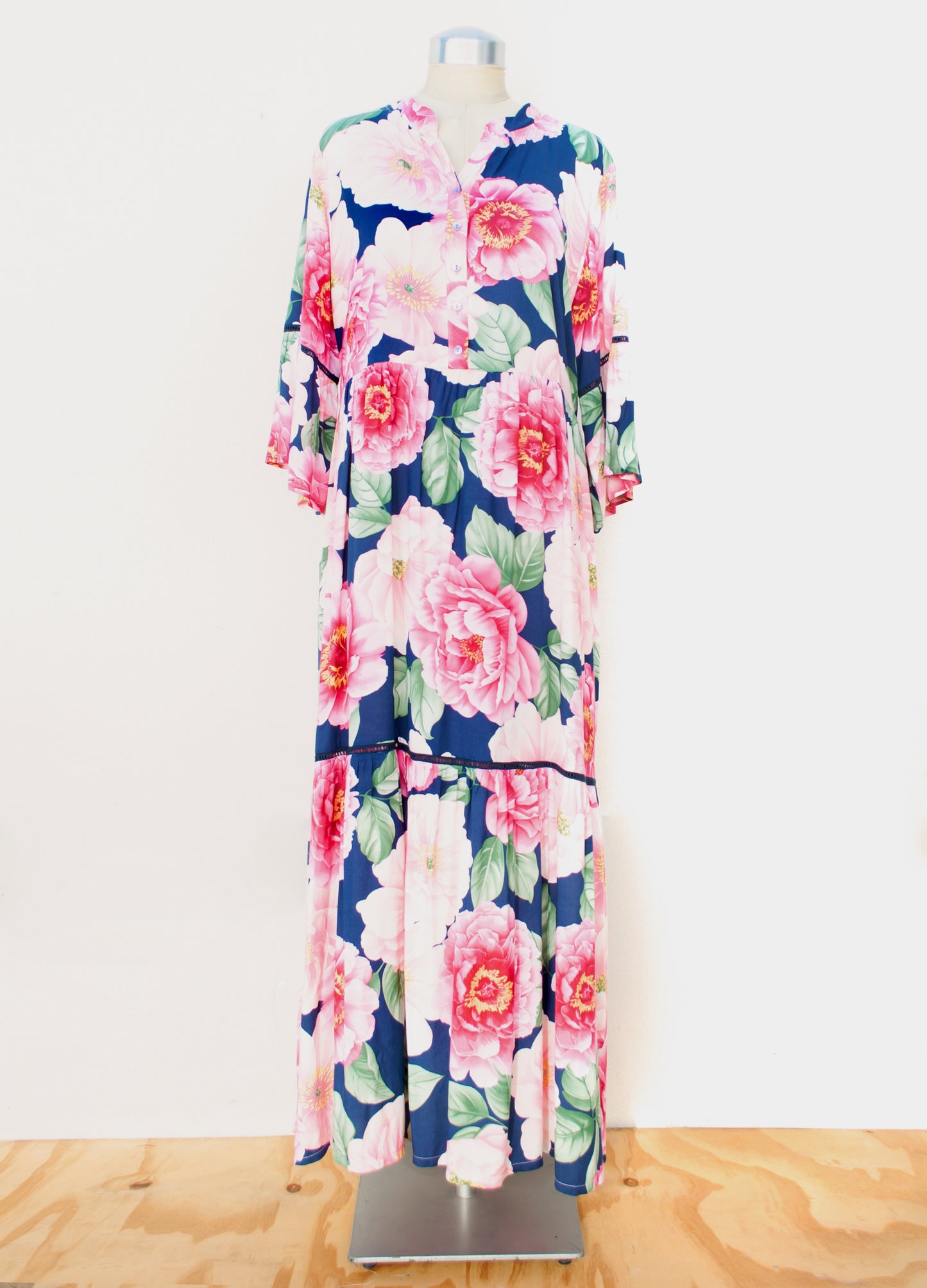 Cora maxi dress in rose Peonies size 40