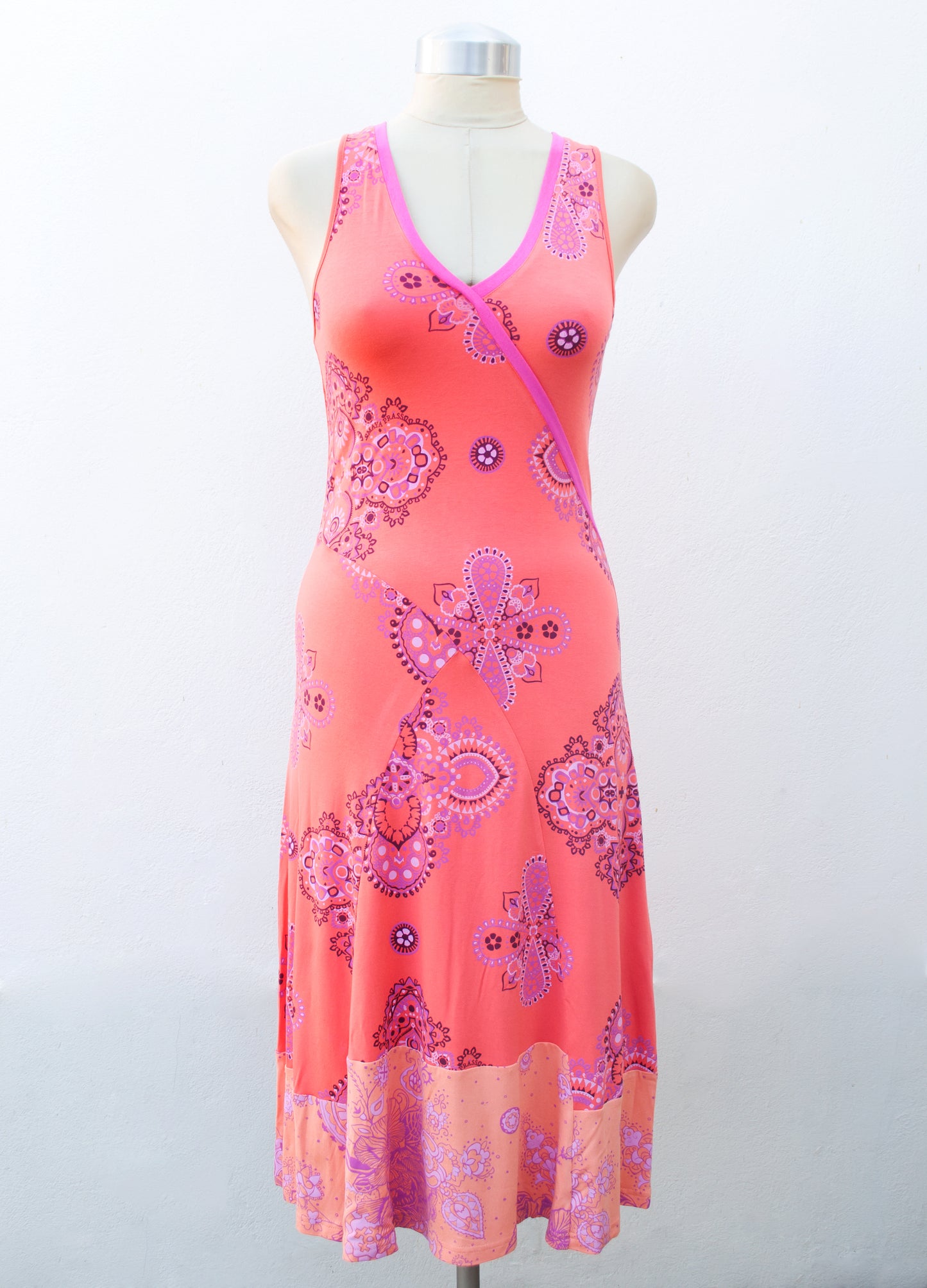 Mandy swing dress in coral Dashiki size 34