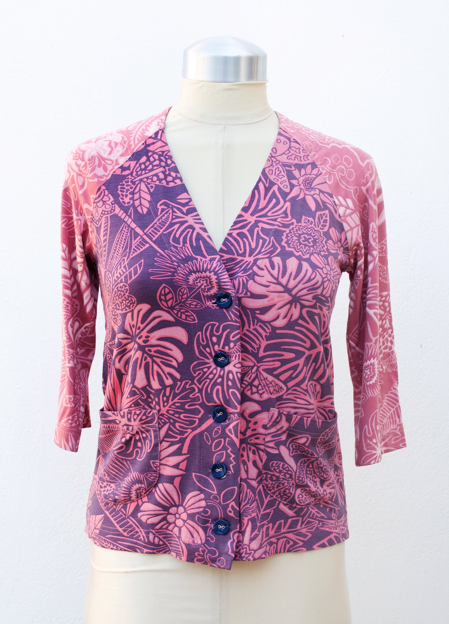 Molly cardigan in rose Jungle size 32